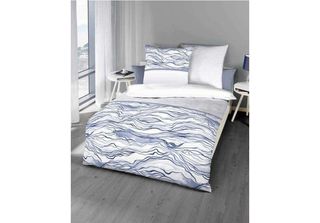 Kaeppel Maco Satin Biancheria Da Letto Wave 155X220 Cm Dove