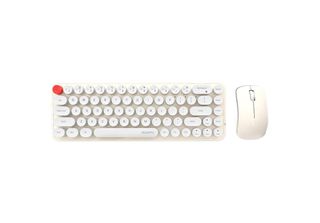 Set Tastiera + Mouse Senza Fili Mofii Bean 2.4G (Bianco E Beige)