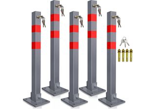 Hebitod Barriera Post 5X Parcheggio Barriera Pieghevole 66Cm Bloccabile In Acci…