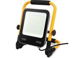 Fiqops Proiettore Led IP66 Bianco Freddo Per Esterni Con Treppiede 50W