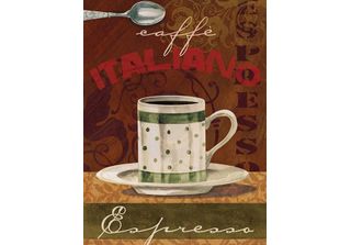 Vianmo Insegna In Legno 40X30 Cm Kaffee Caffe Italiano Espresso Tasse