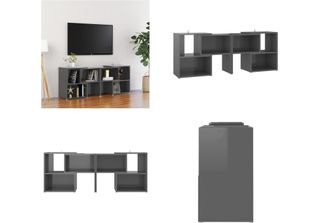 Vidaxl Mobile Tv Grigio Lucido 104X30X52Cm Materiale A Base Di Legno - Mobile T…