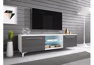Tavolino Per Tv Kerri - Bianco / Grigio
