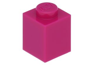 Lego® 10 Pezzi 3005 Mattoncini Brick 1X1 Part Basic Bricks 10 Magenta