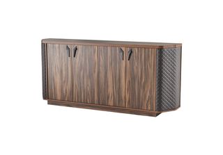 Credenza Schedario Marrone A Quattro Ante Studio Moderno Rettangolare