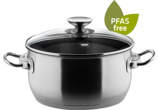 Casseruola Con Coperchio In Vetro Da 16, 20 O 24 Cm, Acciaio Inox, Lucido - Inj…