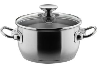 Casseruola Con Coperchio In Vetro Da 16, 20 O 24 Cm, Acciaio Inox, Lucido - Inj…