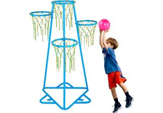 Canestro Per Bambini, 4 Canestri, Supporto Portatile Per Pallacanestro, Regolab…