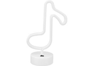Desktop Neon Light Unique Music Note Shaped Night Lamp Home Bedroom Kids Room T…