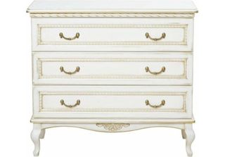 Casa Padrino Cassettiera Barocca Bianco/Beige 100 Cm - Sontuoso Mobile Barocco