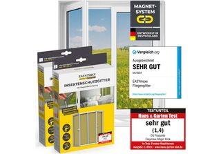 Set Di 2 Zanzariere Magnetiche Easymaxx Insect Protect - Fino A Max. 110X130Cm