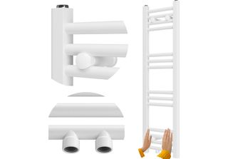 Radiatore Da Bagno Granitan | Raven - 100X30 Cm - Bianco - Design Moderno - Dis…