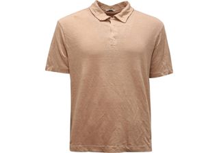8040Au Polo Uomo Belfe Man Linen Garment Dyed Polo-Shirt