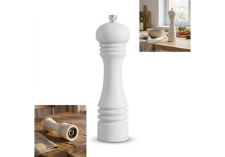 Macinino In Legno Pere Pepe 23,5 Cm Bianco Ceramica Premium Cucina