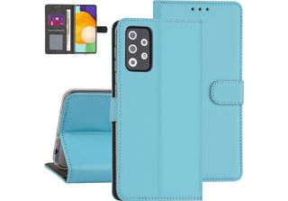 Custodia Samsung Galaxy A72 Booktype - Azzurro