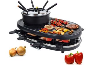 Syntrox Germania 3 In 1 Raclette-Grill-Fondue Appenzell Per 8 Persone