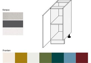Base Per Cucina Con Corpo Da 30 Cm E Frontale Laccato Colore Selezionabile (RI-…