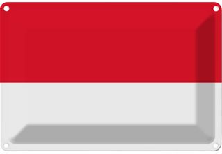 Vianmo Insegna Di Latta 20X30 Cm Bandiera Monacos Flag Of Monaco