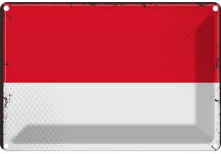Vianmo Insegna Di Latta 20X30 Cm Bandiera Monacos Flag Of Monaco