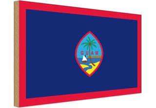 Vianmo Insegna In Legno 12X18 Cm Bandiera Guams Flag Of Guam