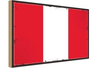 Vianmo Insegna In Legno 20X30 Cm Bandiera Perus Flag Of Peru