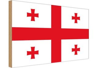 Vianmo Insegna In Legno 30X40 Cm Bandiera Georgiens Flag Of Georgia