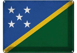 Vianmo Insegna Di Latta 30X40 Cm Salomonen Solomon Islands Vintag