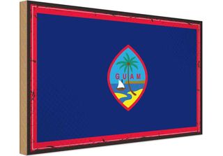 Vianmo Insegna In Legno 30X40 Cm Bandiera Guams Retro Flag Of Guam