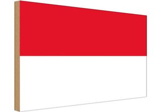Vianmo Insegna In Legno 30X40 Cm Bandiera Monacos Flag Of Monaco