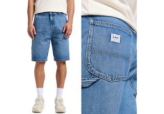 Lee Uomo, Pantaloncini Dbl Knee Carpenter Shor, W30, Blu, Pantaloncini, Pantalo…