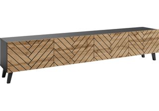 Mobile Tv Basso Phuket 190X32X39Cm Mdf 4 Ante Colore Selezionabile
