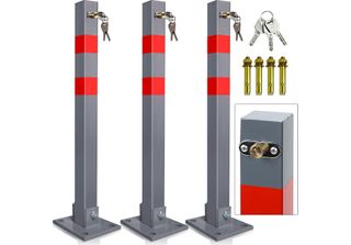 Hebitod Barriera Post 3X Parcheggio Barriera Pieghevole 66Cm Bloccabile In Acci…