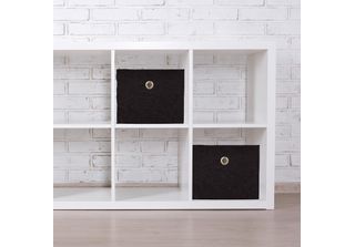 Storage Boxes Set Of 2 - Multi-Color Fabric Organizers