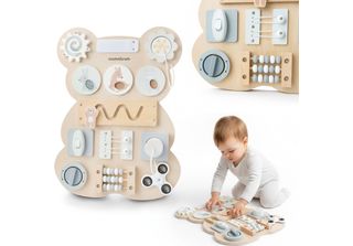 Lavagna Montessori In Legno "Orso"" - Sensorialità E Motricità Fine Con Velcro,…