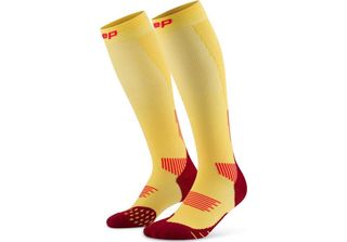 Cep Core Run Calze Sportive Lunghe A Compressione Da Uomo, Giallo