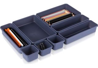 8X Modular Organiser Boxes Container Storage Drawer Insert