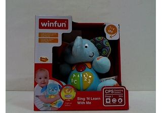 Winfun- Elefante Di Legno, Canta E Impara Con Me, Blu (689) Winfun