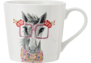 Tazza Tipperley Hill Horse 380Ml In Porcellana Bianca Creative Tops