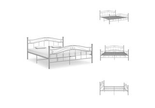 Vidaxl Letto Grigio In Metallo 180X200 Cm - Letti & Reti