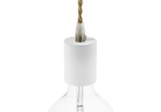 Creative Cables - Kit Portalampada E27 In Legno - Bianco