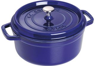 Staub 40510-283-0 Staub La Cocotte 24Cm Rund Dunkelblau, Gusseisen