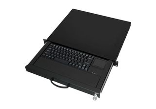 Aixcase AIX-19K1UKUSTP-B Aixcase 19" Rack 1U Tastatur Us Touchpad Usb Schwarz"