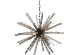 Casa Padrino Lampadario Per Soggiorno Con Vetro Fumé Diametro 75 Cm - Designer …