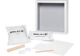 Baby Art Footprint Frame My Little Steps Bianco E Grigio