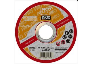 Tarcza Metall Inox Incoflex 125*1,0