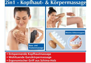 Maximex 9939850500 Maximex MassagebüRste Braun, Weiß Holz