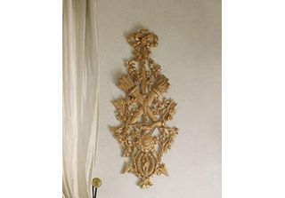 Casa Padrino - Ornamento Murale Barocco - Magnifico Ornamento Murale In Legno M…