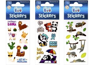 Sticker Boo Adesivi Misti Bradipo/Lama/Panda