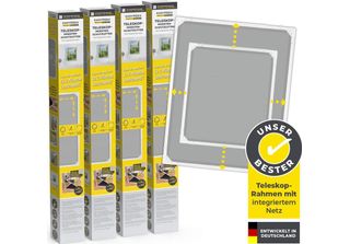 Easymaxx Insect Protect - Zanzariera Telescopica - Bianca - Set Da 4 Pezzi