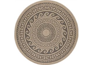 Tappeto Per Esterni Comilla Nero 160 Cm Rotondo